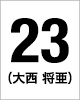 23番　大西	将亜