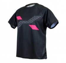 Tシャツ Design01 ブラック x ピンク (XF0106-PNK)